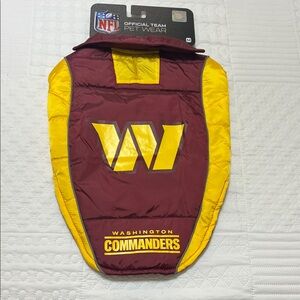 NFL Commanders Pet Jacket in Maroon and Yellow